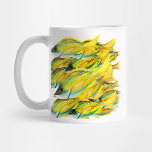 Blue Stripe Snapper Fish School Mug